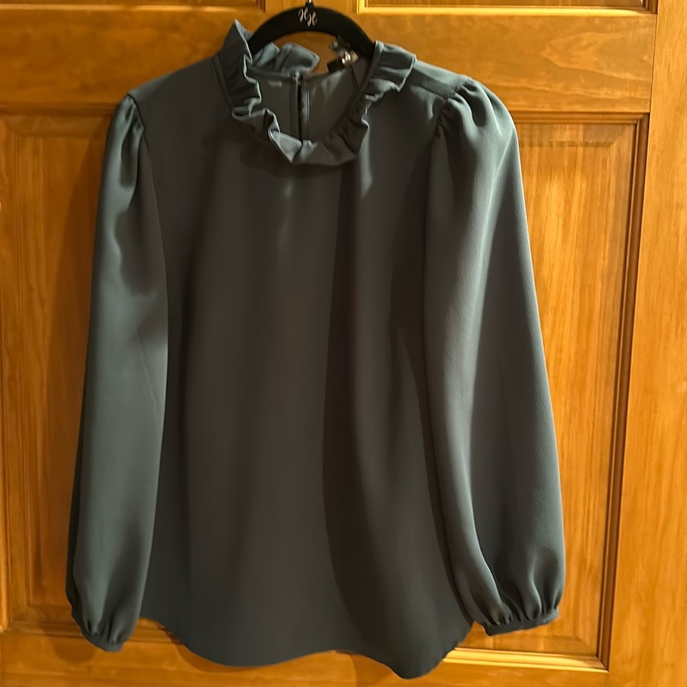 J. Crew emerald green blouse - size small